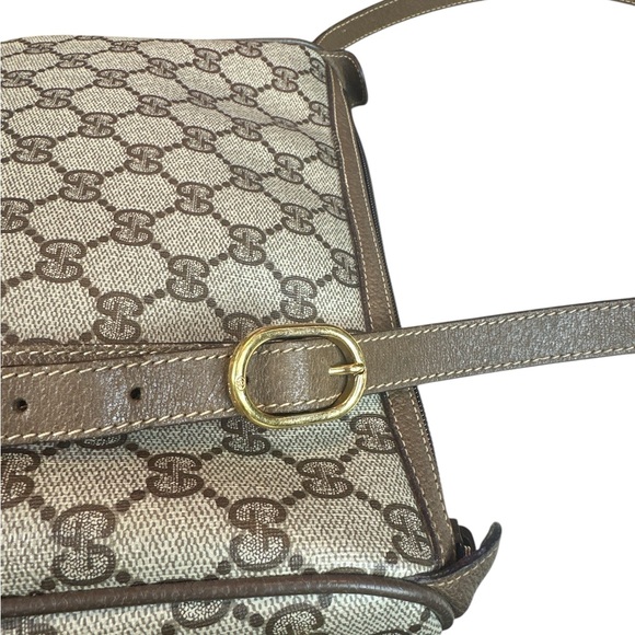 Gucci Brown vintage pvc crossbody bag - Picture 8 of 12